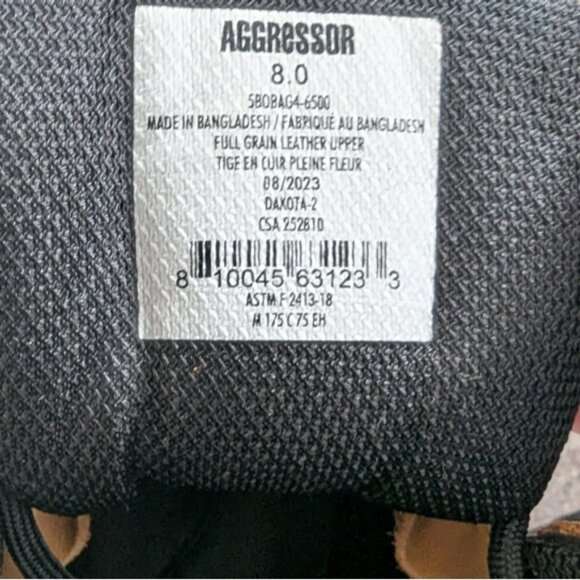 Aggressor Womens Steel Toe Construction Work Boots Like New size 8 - Picture 3 of 8